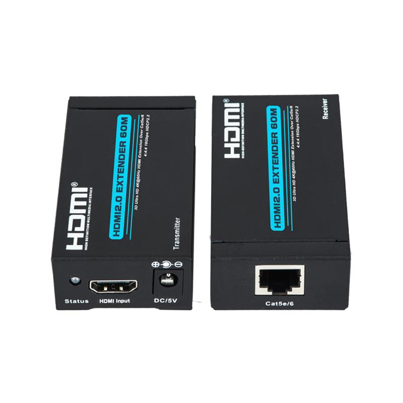 Nowy produkt V 2.0 HDMI przedłużacz 60m w stosunku do pojedynczego cat5e \/ 6 obsługuje Ultra HD 4Kx2K @ 60Hz HDCP2.2