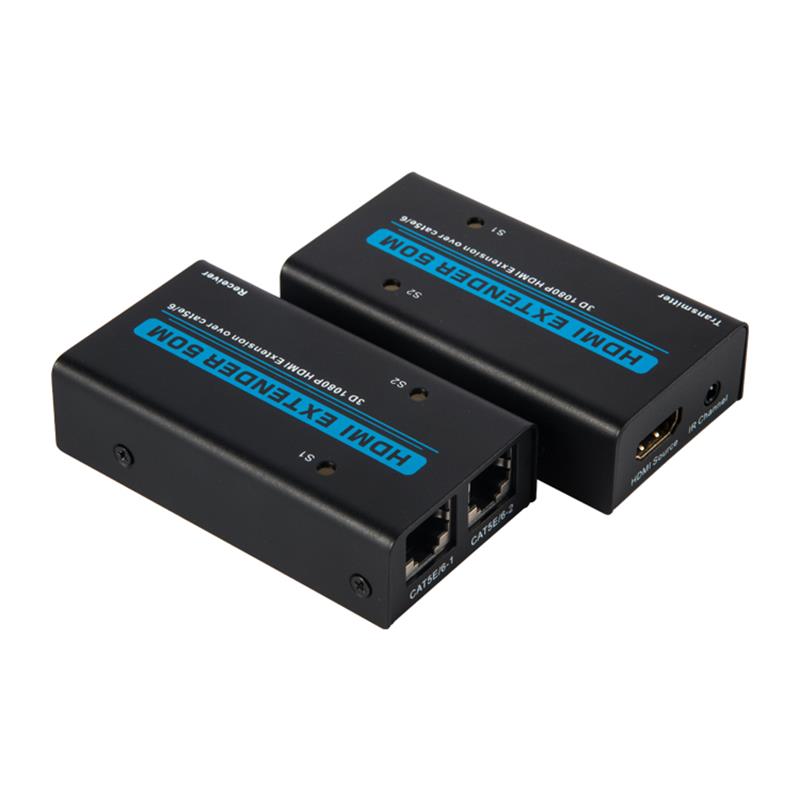 Przedłużacz HDMI V1.3 50 m na podwójnym kablu cat5e \/ 6 Obsługa Full HD 1080P