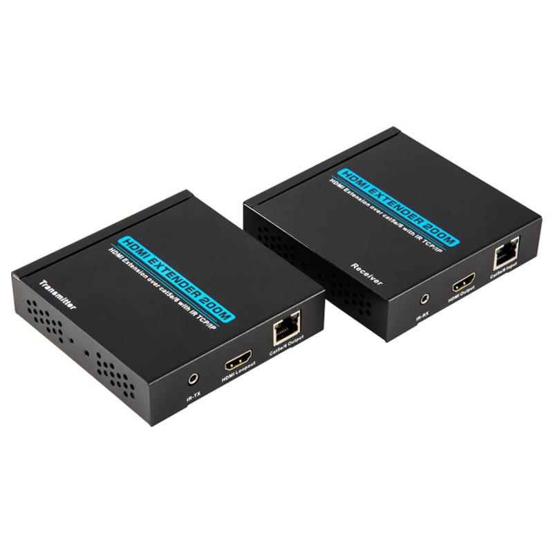 V1.3 HDMI Extender 200m przez pojedynczy kabel cat5e \/ 6 Obsługa POE Full HD 1080P